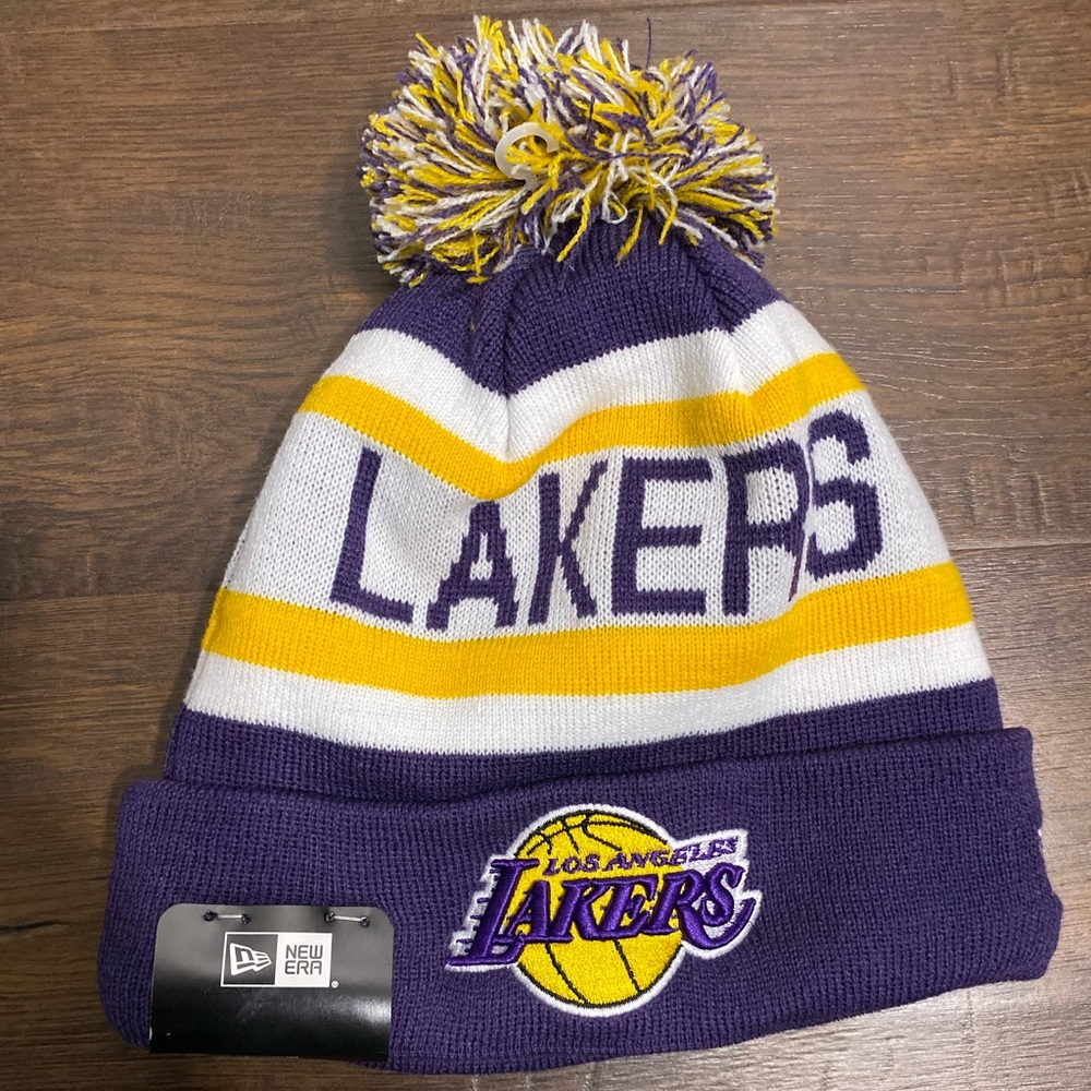 Los Angeles Lakers New Era Pom Pom Beanie
